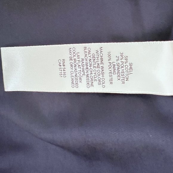 NEW! Eliza J Windowpane Cotton Blend Fit-& Flare Navy blue Dress, size 6 - Picture 13 of 14